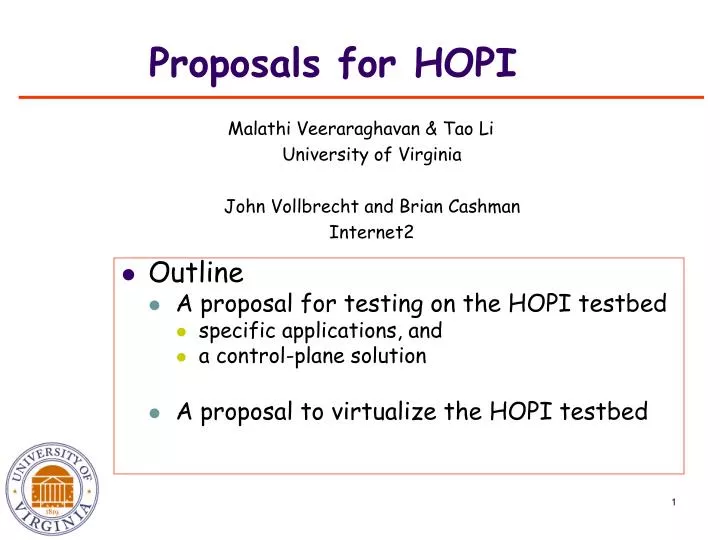 proposals for hopi