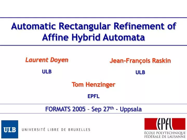 automatic rectangular refinement of affine hybrid automata