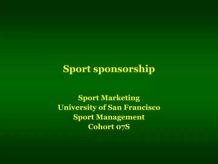 sport sponsorship