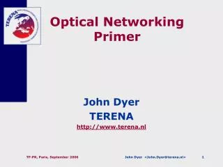 Optical Networking Primer