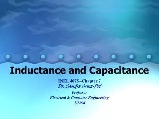 Inductance and Capacitance