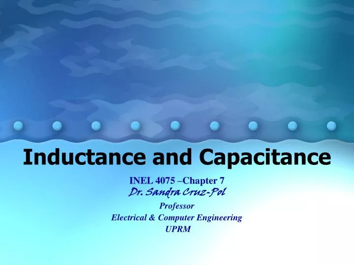 inductance and capacitance