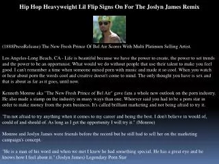 hip hop heavyweight lil flip signs on for the joslyn james r