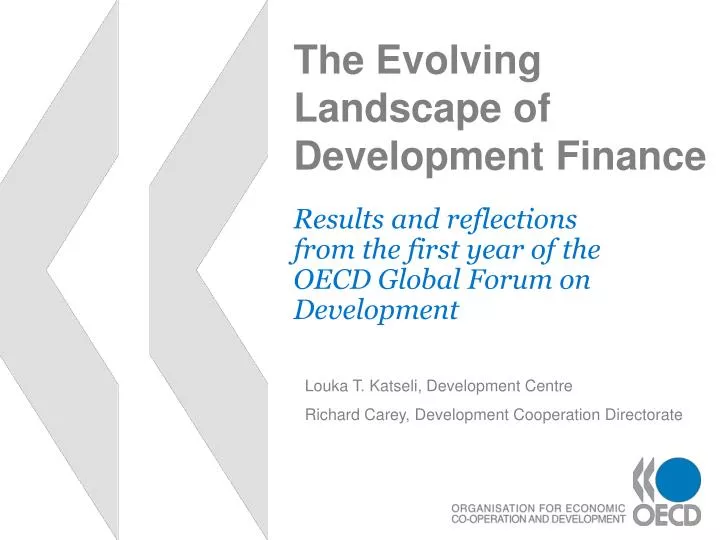 the evolving landscape of development finance