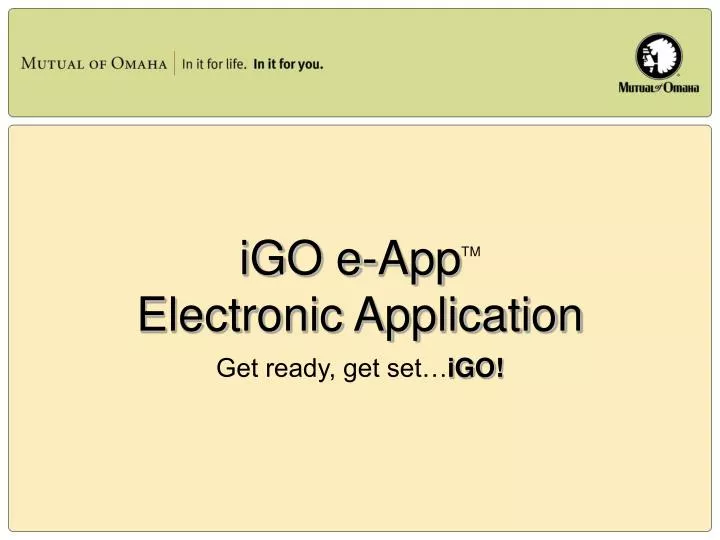 igo e app tm electronic application
