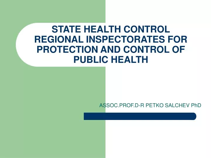 state health control regional inspectorates for protection and control of public health