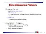 Synchronization Problem - slide 1