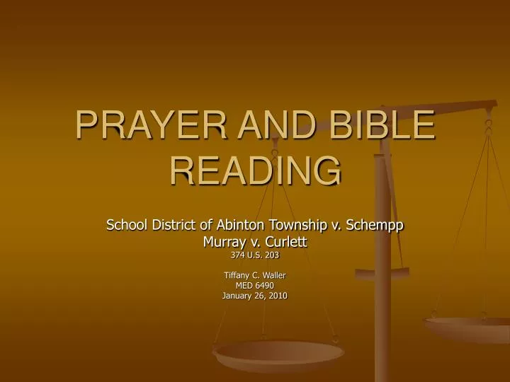 prayer and bible reading