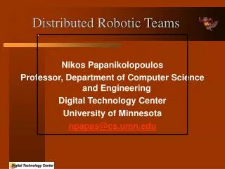 Distributed Robotic Teams