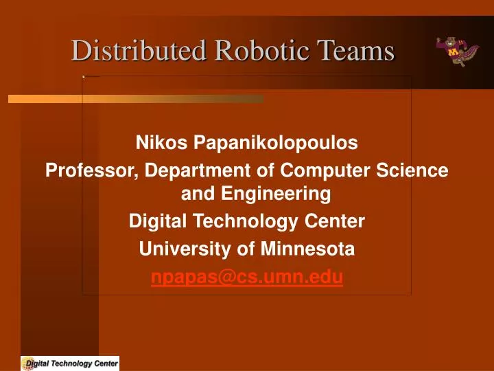 distributed robotic teams