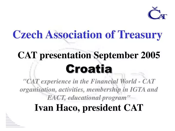 czech association of treasury