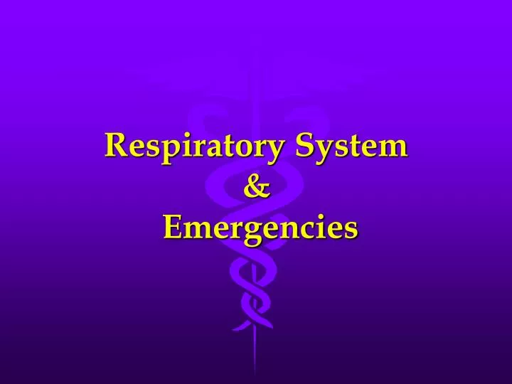 respiratory system emergencies