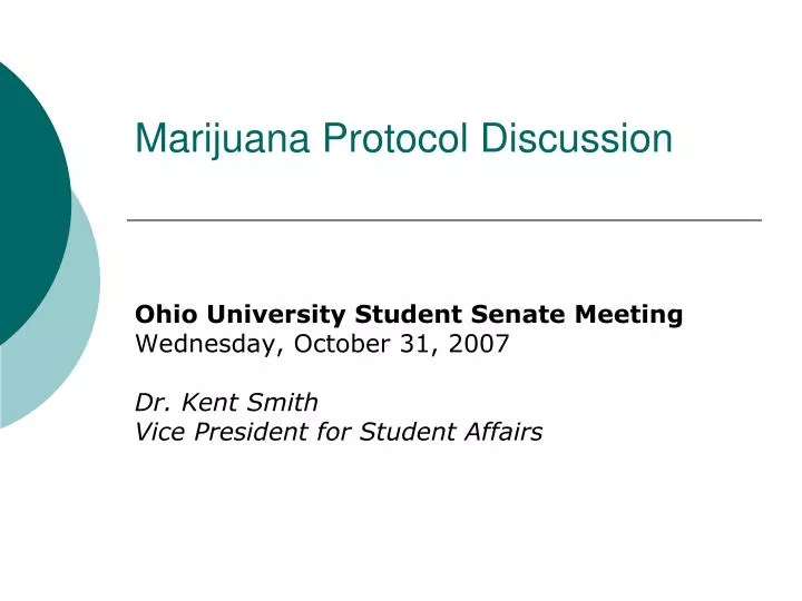 marijuana protocol discussion