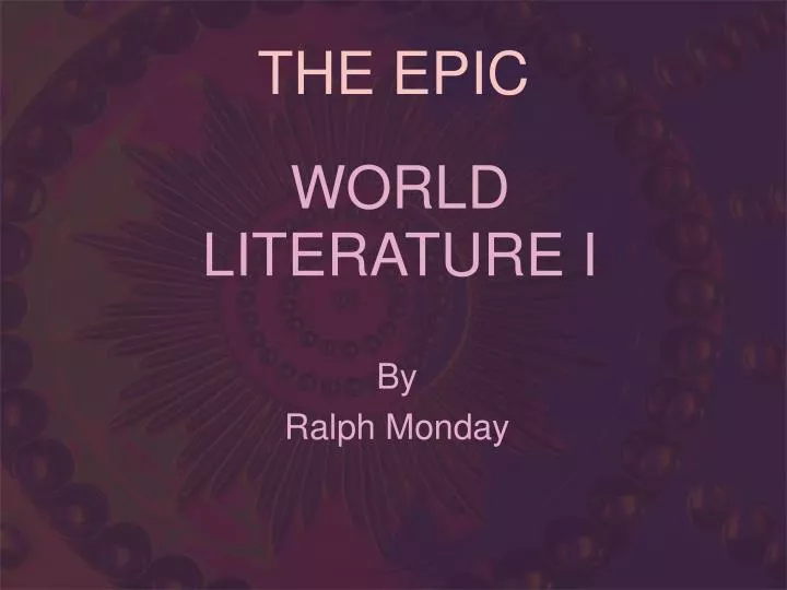 world literature i