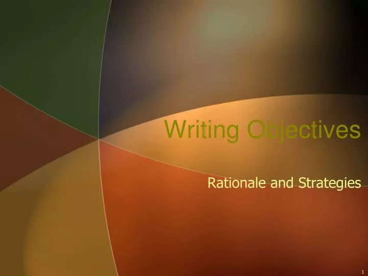 writing objectives