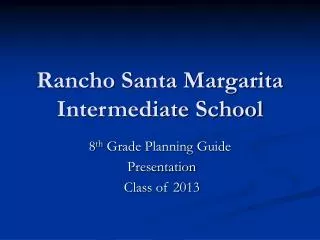 Rancho Santa Margarita Intermediate School