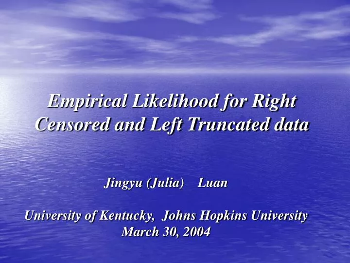 empirical likelihood for right censored and left truncated data
