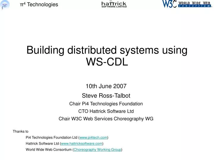 building distributed systems using ws cdl
