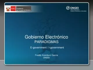 gobierno electr nico paradigmas e government i government freddy arambur garc a ongei