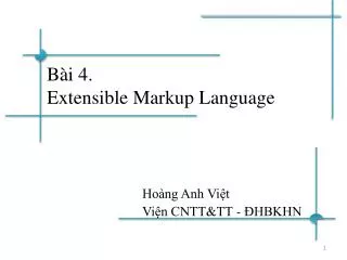 b i 4 extensible markup language