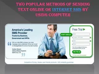 two popular methods of sending text online or internet sms