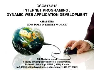 CSC317/318 INTERNET PROGRAMING / DYNAMIC WEB APPLICATION DEVELOPMENT