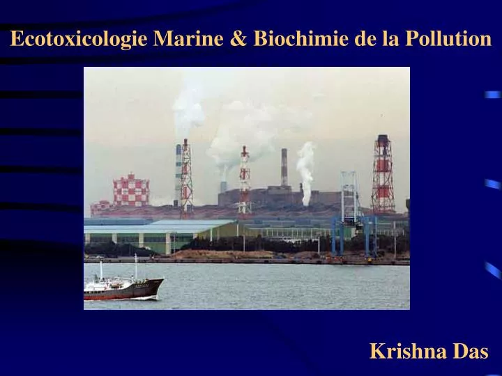 ecotoxicologie marine biochimie de la pollution