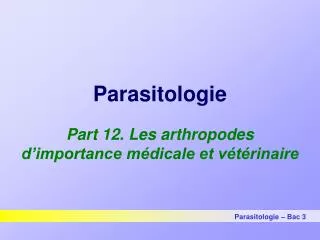 parasitologie