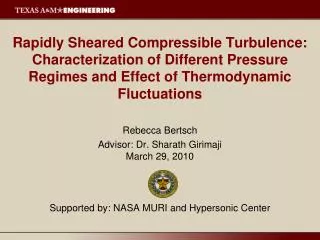 Rapidly Sheared Compressible Turbulence: Characterization of Different Pressure Regimes and Effect of Thermodynamic Fluc