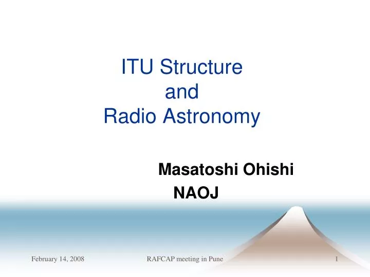 itu structure and radio astronomy
