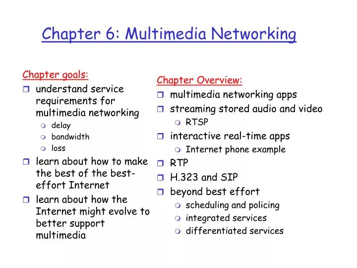 chapter 6 multimedia networking
