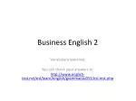 Business English 2 - slide 1