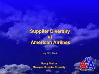 Supplier Diversity at American Airlines