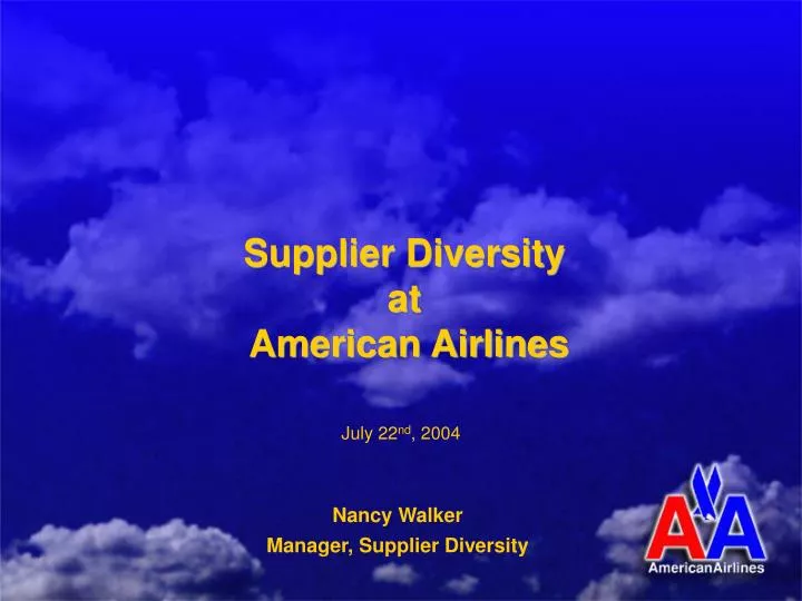 supplier diversity at american airlines