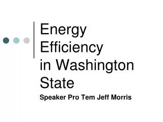Energy Efficiency in Washington State