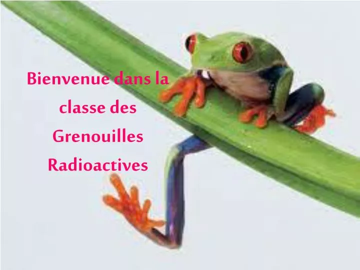 bienvenue dans la classe des grenouilles radioactives