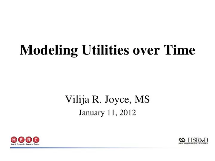 modeling utilities over time