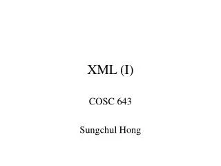 XML (I)