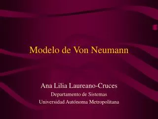 modelo de von neumann