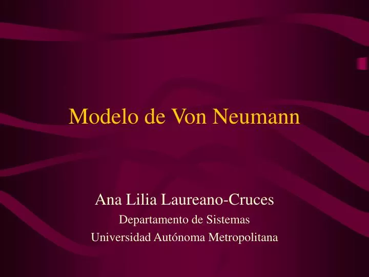 modelo de von neumann