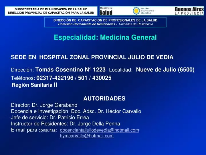 especialidad medicina general