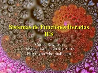 sistemas de funciones iteradas ifs