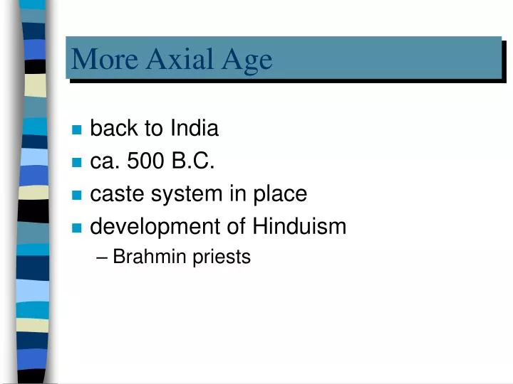 more axial age