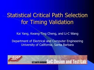 Statistical Critical Path Selection for Timing Validation