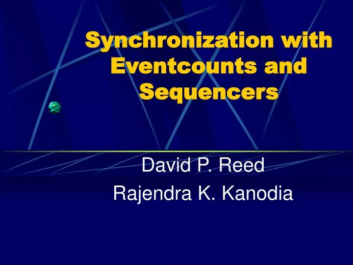 synchronization with eventcounts and sequencers