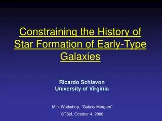 Constraining the History of Star Formation of Early-Type Galaxies