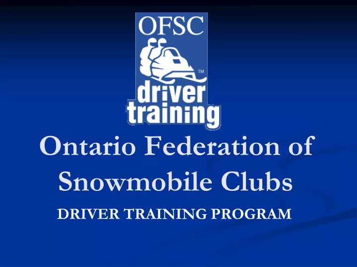 ontario federation of snowmobile clubs