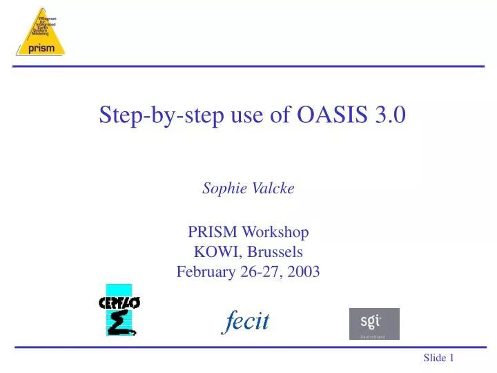 step by step use of oasis 3 0