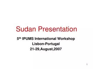 Sudan Presentation