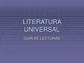 literatura universal